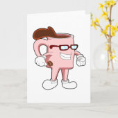 Koffiekop met koffie kaart (Gele Bloem)