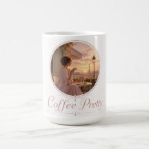 Koffiekop met koffie mooie logo - Parijs thema