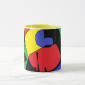 Koffiekop met kunstkleurenontwerp mok (Midden)