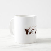 Koffiekop met ontwerp. koffiemok (Voorkant links)