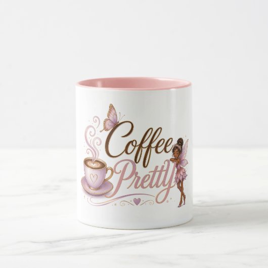 Koffiekop met ontwerp van koffie pixie mok (Midden)