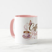 Koffiekop met ontwerp van koffie pixie mok (Voorkant links)