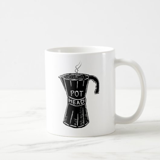 Koffiekop met Pot Hoofd Koffiemok (Rechts)