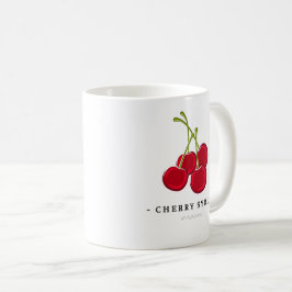 Koffiekop met rode en witte toonaccenten koffiemok