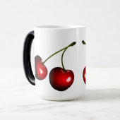 Koffiekop met rode kersen magische mok (Voorkant links)