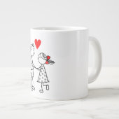Koffiekop met romantisch stel grote koffiekop (Voorkant rechts)