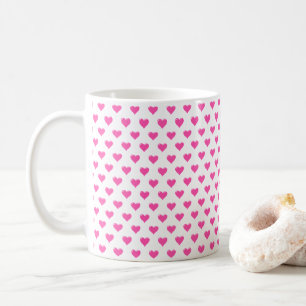 Koffiekop met roze harten koffiemok
