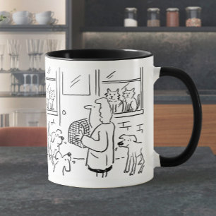 Koffiekop met veterinaire illustratie mok