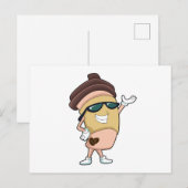 Koffiekop met zonnebril briefkaart (Voorkant / Achterkant)