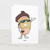 Koffiekop met zonnebril kaart (Achterkant)