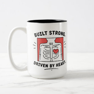 Koffiekop Minimalistische anatomische hartbeker Tweekleurige Koffiemok
