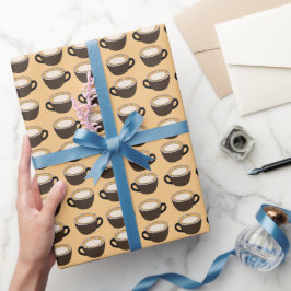 Koffiekop Patroon Cadeaupapier