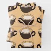 Koffiekop Patroon Inpakpapier Vel (In situ)