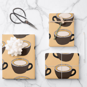Koffiekop Patroon Inpakpapier Vel