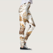 Koffiekop Patroon Leggings (Rechts)