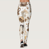Koffiekop Patroon Leggings (Achterkant)