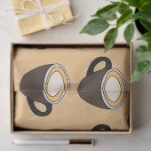 Koffiekop Patroon Tissuepapier (Geschenk)
