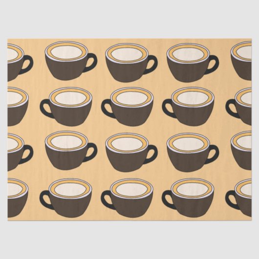 Koffiekop Patroon Tissuepapier (Voorkant)