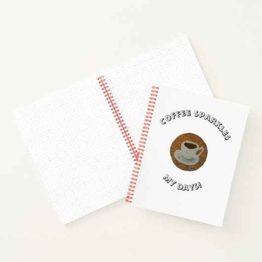 Koffiekop Spiraal Notebook Notitieboek (Binnen)