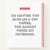Koffiekop Spiraal Notebook Notitieboek (Achterkant)