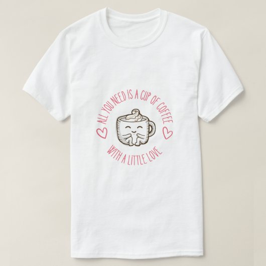 Koffiekop T-shirt (Design voorkant)