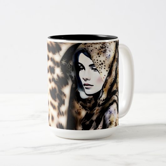 Koffiekop Tweekleurige Koffiemok (Voorkant rechts)