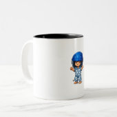 koffiekop tweekleurige koffiemok (Voorkant links)