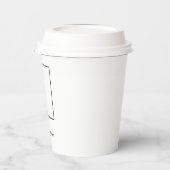 koffiekop van merkpapier papieren bekers (Links)