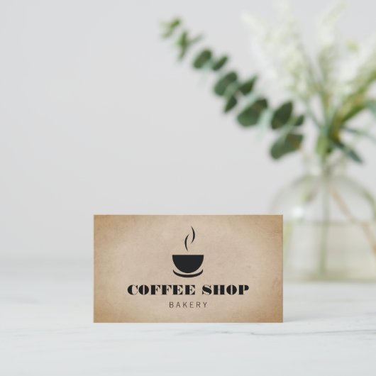 Koffiekop Visitekaartje (Staand voorkant)