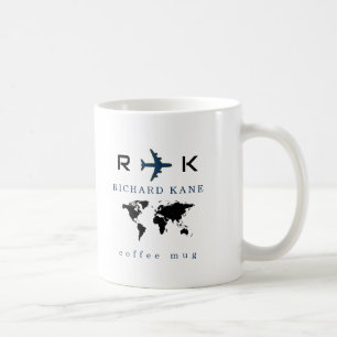 Koffiekop voor een vliegtuigpiloot koffiemok