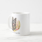 Koffiekop – Vrede Liefde Schipperke Hond Mok (Voorkant links)
