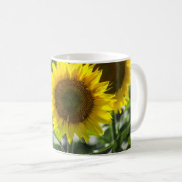 Koffiekop - Zonnebloemen in bloei Koffiemok