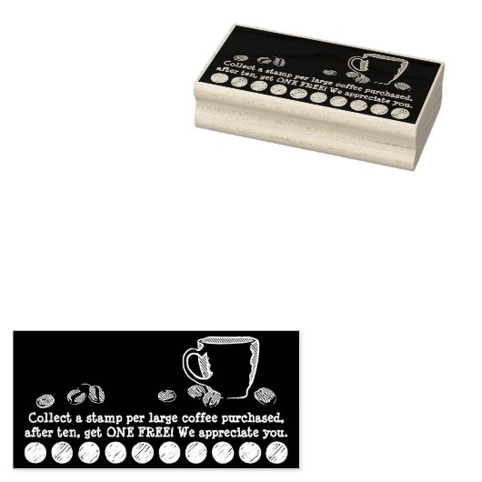 koffiekopalk rubberstempel (Gestempeld)