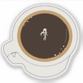Koffiekopduiker Sticker (Voorkant)