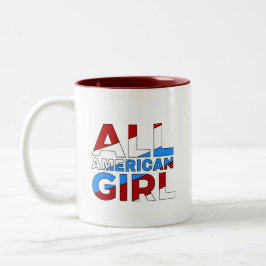Koffiekopje: All American Girl Tweekleurige Koffiemok