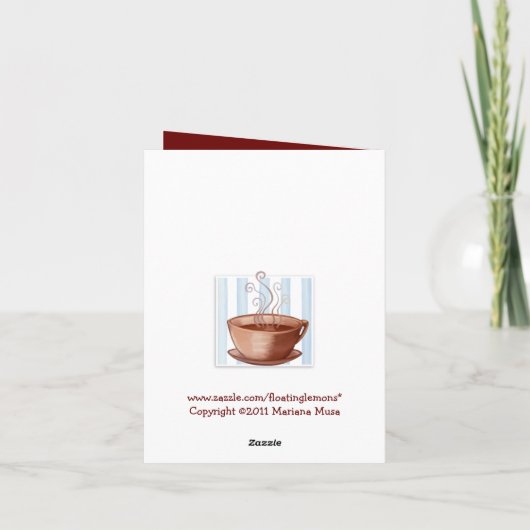 Koffiekopje Bedankt Opmerking Kaart (Achterkant)