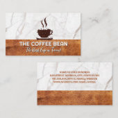 Koffiekopje bonen visitekaartje (Voorkant / Achterkant)