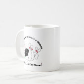 Koffiekopje: Bowling mok B_ _ _ kan gooien (Voorkant links)