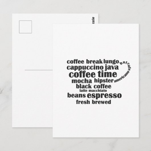 Koffiekopje Briefkaart (Voorkant / Achterkant)