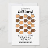 Koffiekopje Café Party Kaart (Voorkant)