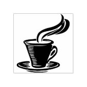 Koffiekopje Café Restaurant Koffiebar Menu Rubberstempel (Afrduk)