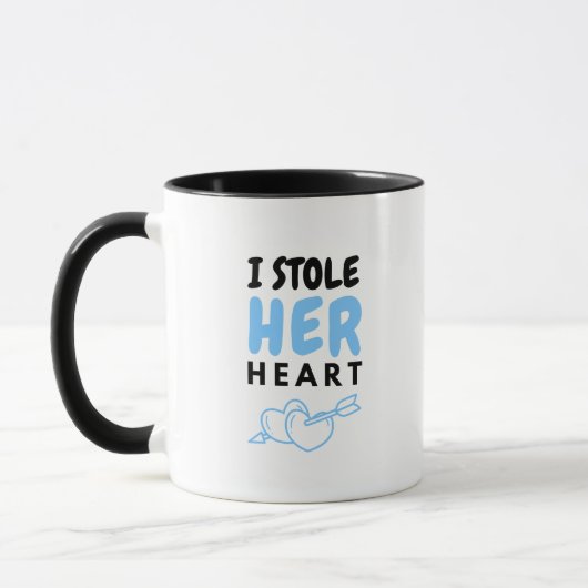 Koffiekopje Cute Blauwe Letter Ontwerp Mok (Links)