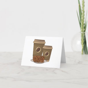 Koffiekopje en koekjes bedankkaart