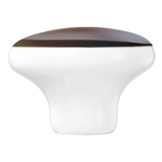 Koffiekopje en koffie met saucer keramische knop (Zijkant)