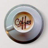 Koffiekopje en koffie met saucer ronde button 4,0 cm (Voorkant)