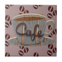 Koffiekopje en koffiebonen Beverage Coaster