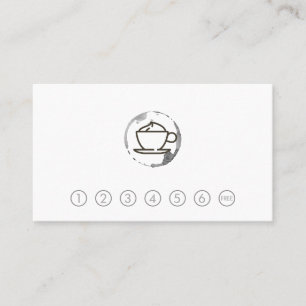 Koffiekopje en Stain Punch Kaart Visitekaartje