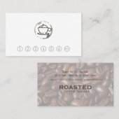 Koffiekopje en Stain Punch Kaart Visitekaartje (Voorkant / Achterkant)