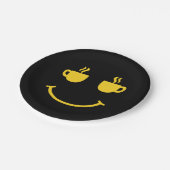 Koffiekopje Glimlach Papieren Bordje (Gekanteld)