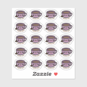 Koffiekopje Happy Mail Custom-Cut Vinyl Sticker